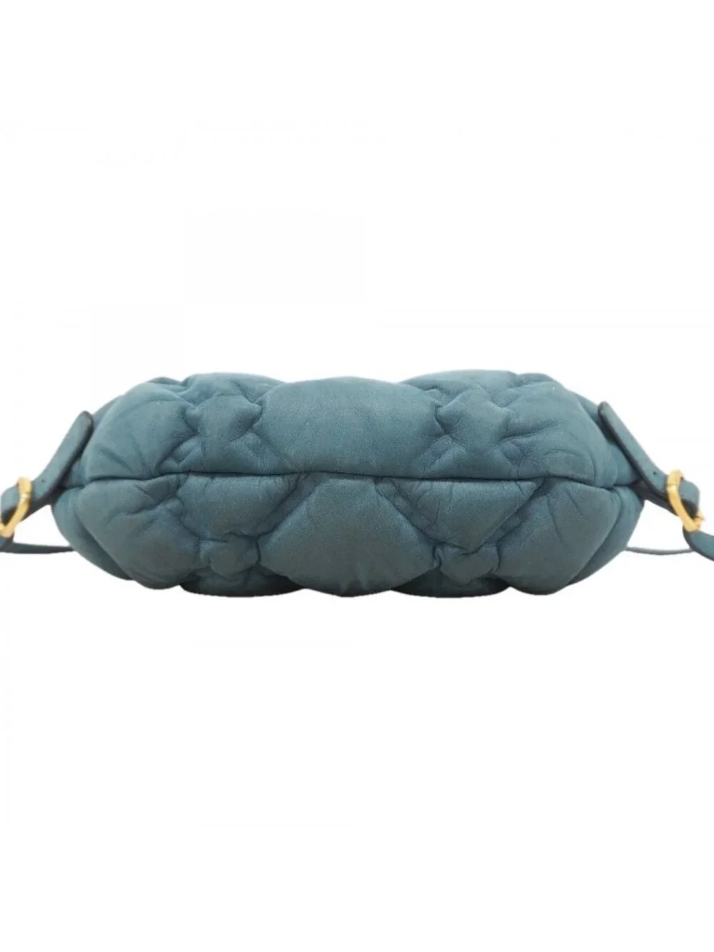 Chanel Backpack Bubble Quilt Leather Blue Gold